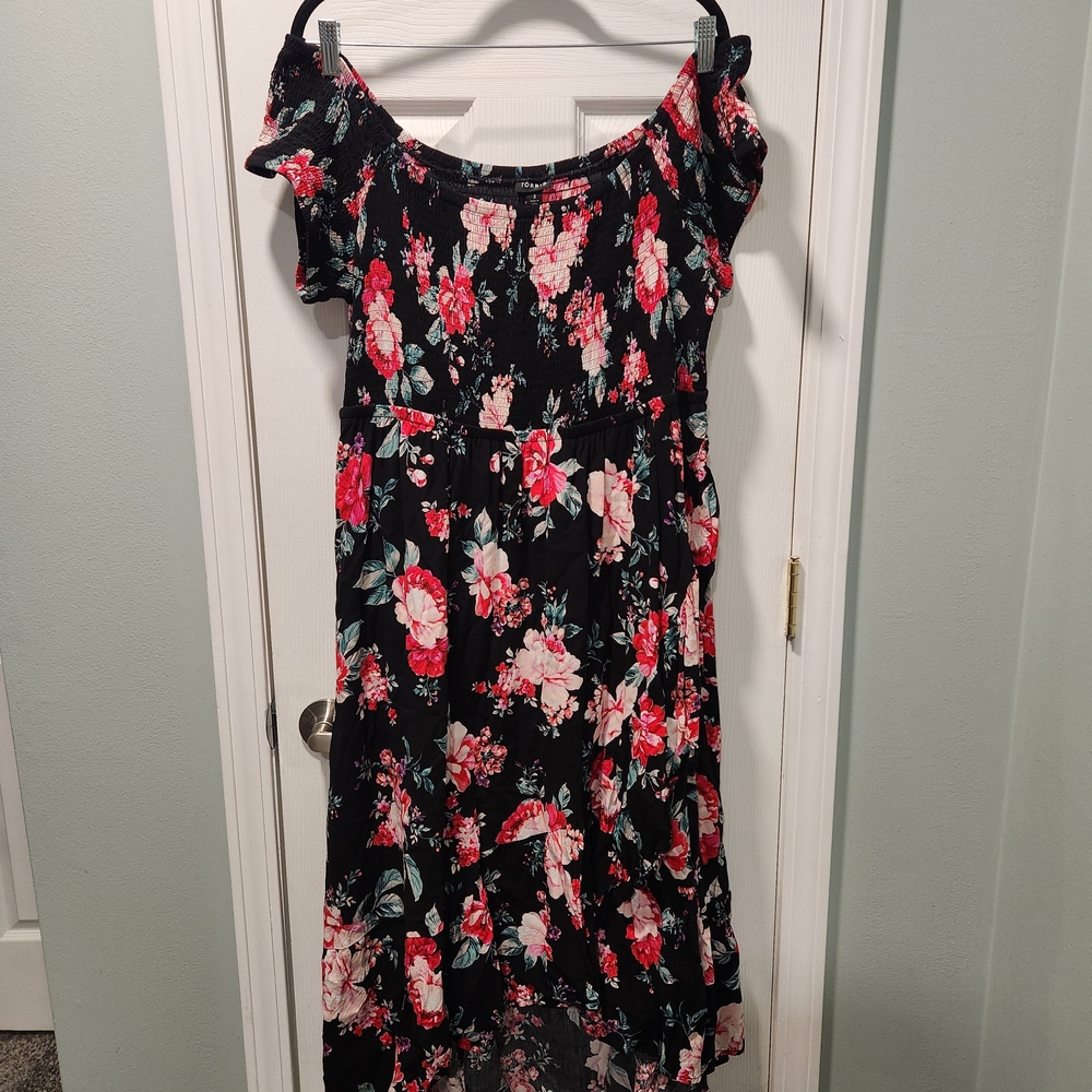 Torrid Black Floral Dress